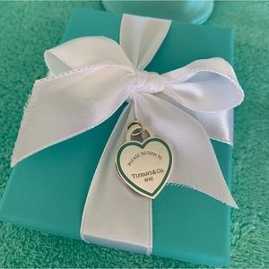 New Tiffany & Co. Return To Tiffany Large Heart Tag Charm Blue 100% Authentic